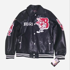 Looney Tunes x Members Only Jacket Faux Leather Men’s Medium Bugs Bunny NEW